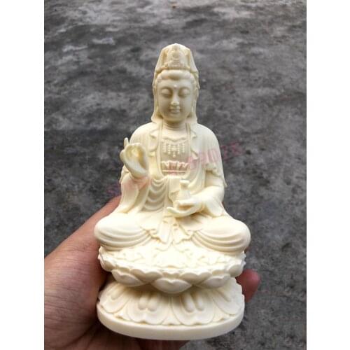 Natural palm tree coconut fruit, pure manual carving, Buddha statue ornaments, exquisite crafts, decorations