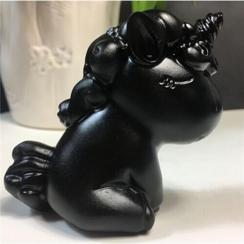 Natural obsidian A mysterious gift from a lovely unicorn to a child