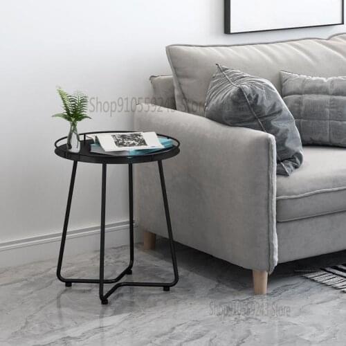 Nordic Side Table Creative Coffee Table Small Table European Style Light Luxury Small Apartment Corner Table Simple Home Sofa Ro