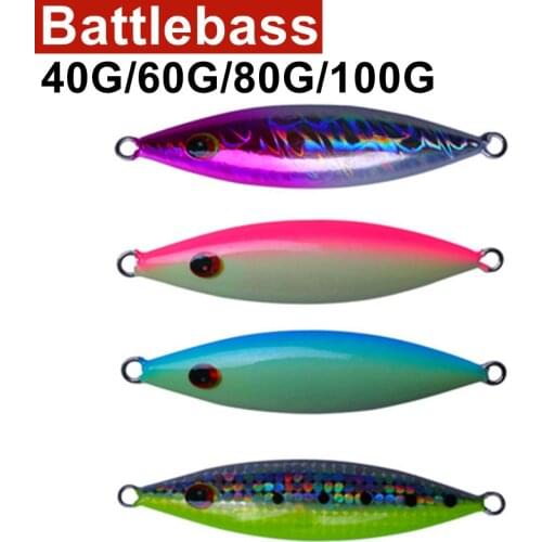 BATTLEBASS 2021 NEW 40G/60G/80G/100G metal Jigs versatile cast shore fishing jigging lures baits mackerel deep sea saltwater