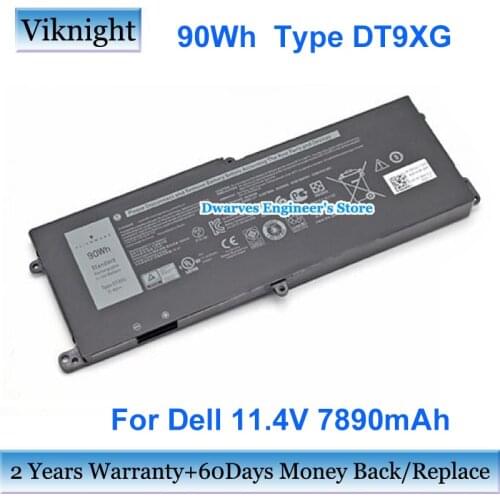 Genuine Type DT9XG 11.4V Battery For Dell Alienware Area 51m ALWA51M ALWA51M-D1733B 07PWXV 7PWKV ALWA51M-D1733PB ALWA51M-D1969DB