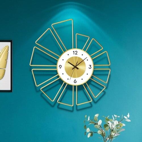 Simple Nordic Wall Clock Hands Living Room Art Creative Metal Silent Wall Clock Modern Design Reloj De Pared Home Decoration 50