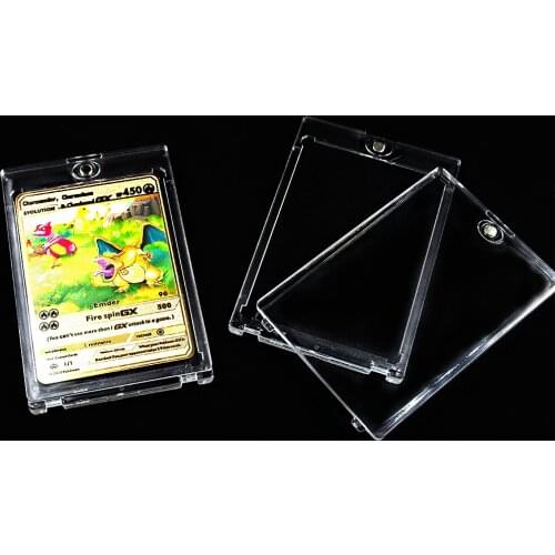 Pokemon Card Sleeves Transparent Pokémon Cards Protector Playing Game V VMAX GX Cartas Display Yugioh Cards Case Kids Toys Gift