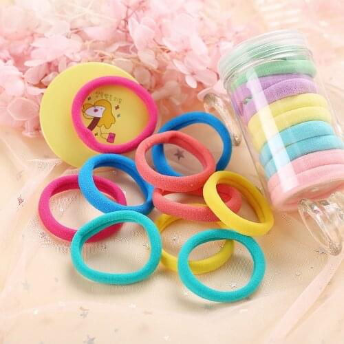 Children Cute Candy Cartoon Solid Rubber Bands Girls Big Disposable Lovely Elastic Hair Bands Kids Sweet Hair Accessories