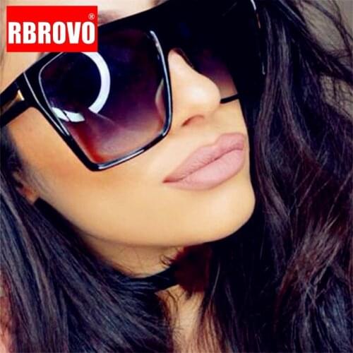 RBROVO Oversized Square Sunglasses Women 2021 Luxury Eyeglasses Women/Men Shades Glasses Women Designer Gafas De Sol Hombre
