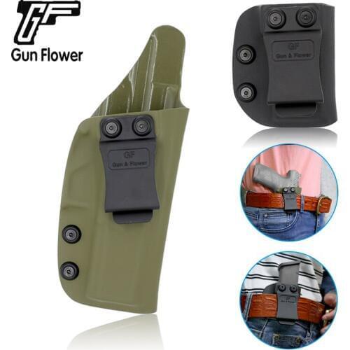 Gun&Flower Hunting Tactical IWB Holster for CZ 75 P10C -Amry Green Right Hand Kydex Mag Pouch Fits 9mm&.4 S&W