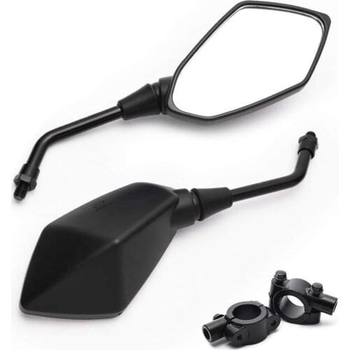Universal Pair Motorcycle Rearview Mirror Convex Rear View Mirror With 10mm Bolt For Cruiser, Suzuki, Honda, Victory and More