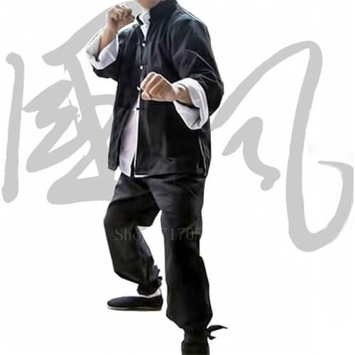 Superior Quality Chinese Wing Chun Clothes Men Martial Arts Sets Bruce Lee Kung Fu Uniforms Linen Tai Chi Kung Fu Outfit News
