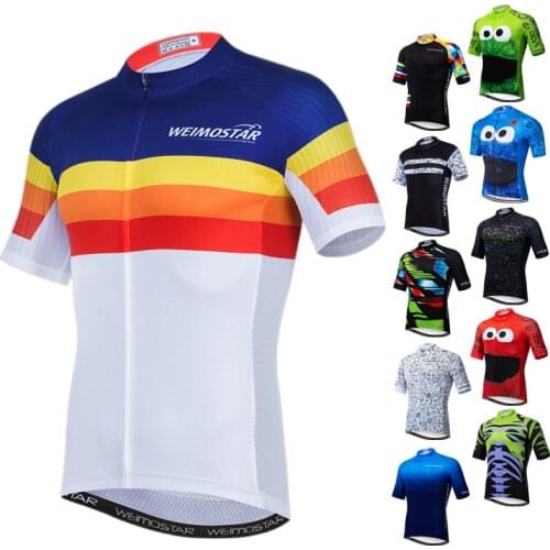Weimostar Mens Cycling Jersey Tops Summer Short Sleeve Bike Shirts Breathable Mountain Bicycle Clothing Road Cycling Wear Ropa