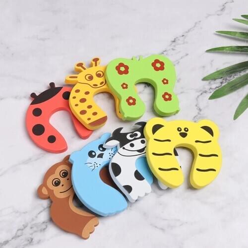 Baby Safety Locks Children Protection EVA C Shape Security Cabinet Locks Door Clip Kids Finger Safe Soft Foam Door Stopper