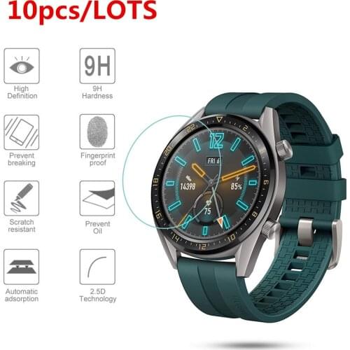 10 PCS For Huawei Watch GT 46MM Active Elegant Tempered Glass Screen Protector Protective Film Guard Anti Explosion Anti-shatter