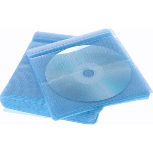 100Pcs DVD Double Sided Cover Storage Case PP Bag Sleeve Envelope Holder 85DD