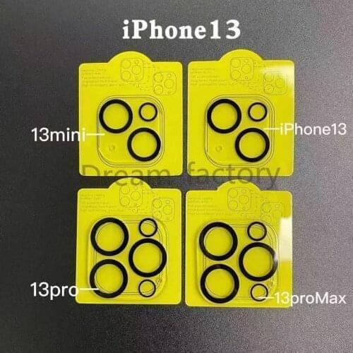 1000PCS Full Cover Black Tempered Glass Camera Lens Protector for iPhone 12 13 Mini 11 Pro Max