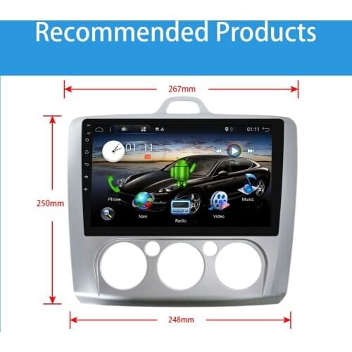 2Din Car Radio Fascia Frame Fit for Ford Focus 2 2005-2011 Car DVD GPS Panel Dash Kit Installation Frame Trim Bezel Fascias