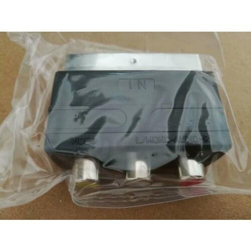 3 RCA Female Composite To RGB SCART Adaptor Converter for TV DVD VCR Input