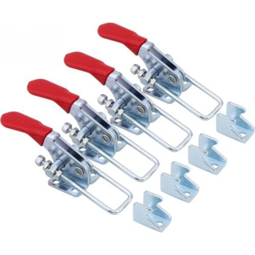 4Pcs/Lot Latch Type Toggle Clamps Set Metal Holding Capacity 163kg/360lbs GH-40323 Latch Clamp colliers de serrage Hand Tools