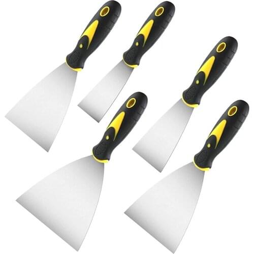 5Pcs Putty Knife Set 1.5/2/3/4/5 Inch Spackle Knife Set Stainless Steel Cleaning Shovel for Remove Wallpaper