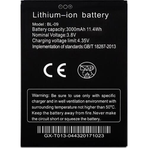 3000mAh BL 09 BL-09 Battery for THL T9 Pro Bateria Accumulator 3.8V lithium-ion Batterij