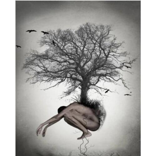 Full Square Round Drill Diy Diamond Painting 5D Diamond Embroidery Tree Of Life Abstract Human Body Art Rhinestone MosaicZP-4880