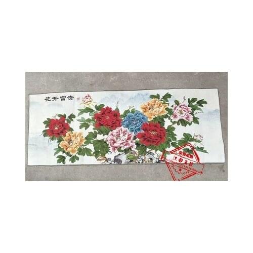 Antique Collection (Peony, Flowers and Birds) Su Embroidery Living Room Decoration Painting