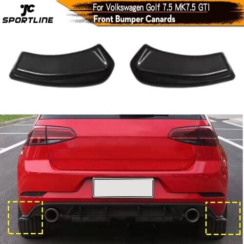 Car Rear Bumper Splitters Lip Spoiler for Volkswagen GOLF 7.5 MK 7.5 GTI 2018 2019 Rear Splitters Spoiler Glossy Black