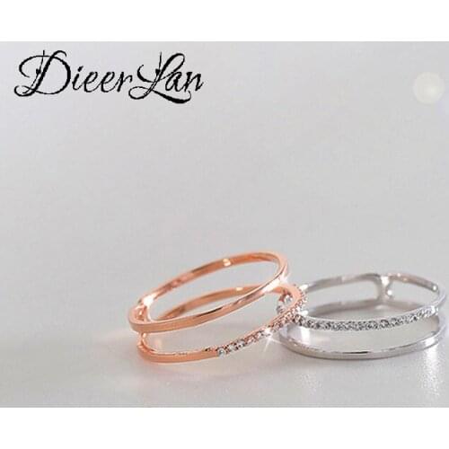 Bohemian Ethnic Silver Color Crystal Chains Rings for Women Bridal Wedding Vintage Finger Rings Christmas Gifts