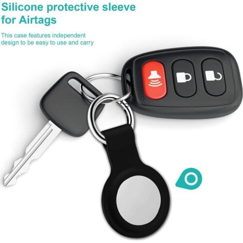 For Apple AirTag Case Silicone Protective Sleeve Cover AirTags Apple locator tracker anti-lost device keychain protective cover
