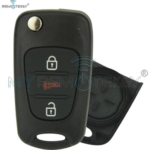Remtekey Flip remote car key shell case for Kia Hyundai 3 button TOY49