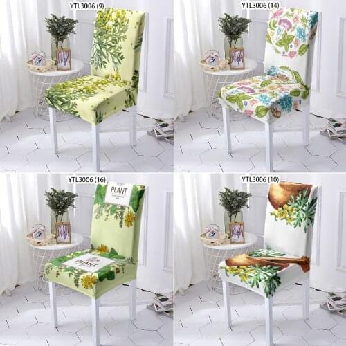 Green leaf ginger chair covers spandex cover chair wedding chair covers chair covers dining room home decor recliner cover home