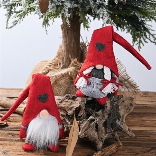 Long Hat Swedish Stuffed Gnome Toy Santa Doll Gnome Nordic Home Ornaments Christmas Santa Gift Decoration For Home