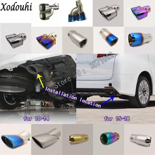 For Toyota Alphard 2010-2014 2015-2018 car cover muffler exterior back pipe dedicate exhaust tip tail outlet ornament vent 1pcs