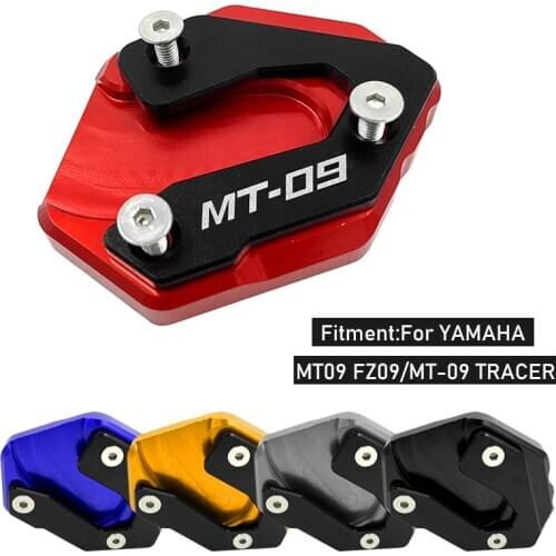 For Yamaha MT09 Tracer MT-09 TRACER MT-09 FZ-09 New Kickstand Plate Side Stand Pad Enlarger MT 09 FZ 09 MT 09 TRACER