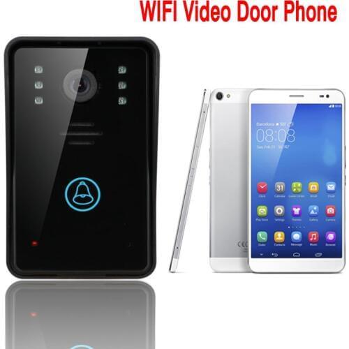 WiFi Doorbell,Door bell Wireless IP intercom interfone,smart phone video unlock alarm by android Mobile ISO Ipad Free Shipping