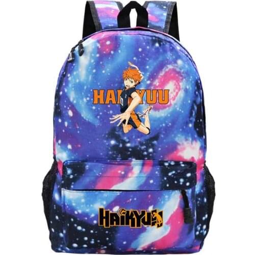 Haikyuu Shoyo Backpack Hinata Anime Teens Cool Bookbag Boys Students School Mochila Children School Backpacks Men Travel Bag
