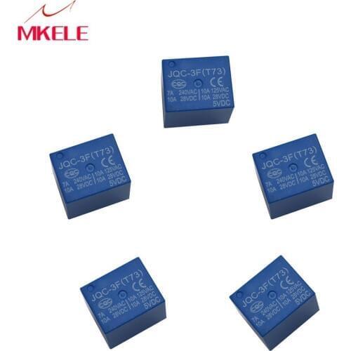 JQC-3F High Power Relay Module Timer Delay Ultra-small DC 5V coil 7A 240VAC 10A 125VAC 5 pins SPST Power Controller Relay