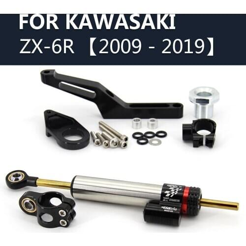 ZX-6R CNC Motorcycle Steering Stabilize Damper Bracket Mount For Kawasaki ZX6R 2009 - 2019 2018 2017 2016 2015 2014 2013 2012