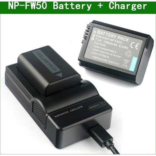 LANFULANG 2PC NP-FW50 NP FW50 Rechargeable Camera Digital Battery + Micro USB Charger For Sony A5100 ILCE-5100 5100L 5100L/B/W Y