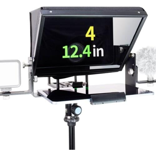 Metal Teleprompters for Tablet and Pad withTempered Beam Splitter 70/30 Glass Camcorder/DSLR Camera Shooting,Make Short Videos