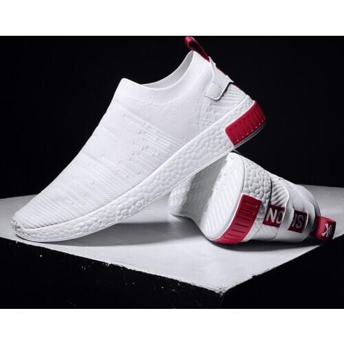 Thin Shoes For Summer White Shoes Men Sneakers Teen Shoes Without Lace Trend 2020 New Feel Socks Shoes Tenis Masculino Chaussure