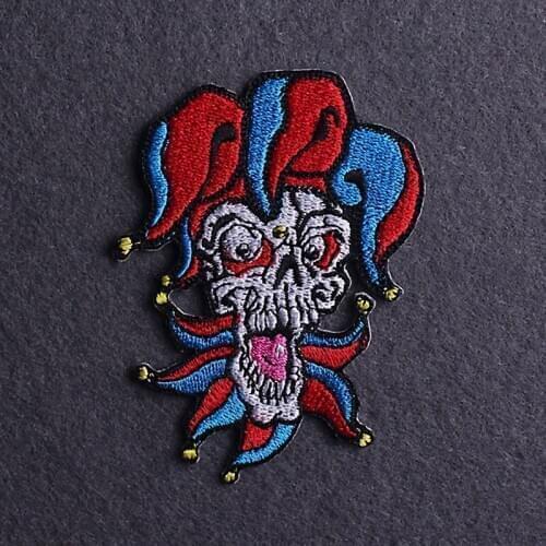 Joker Skeleton Patch Skull Punk Patch Iron On Patches On Clothes Sewing Embroidered Patches For Clothing Applique Jacket Sticker