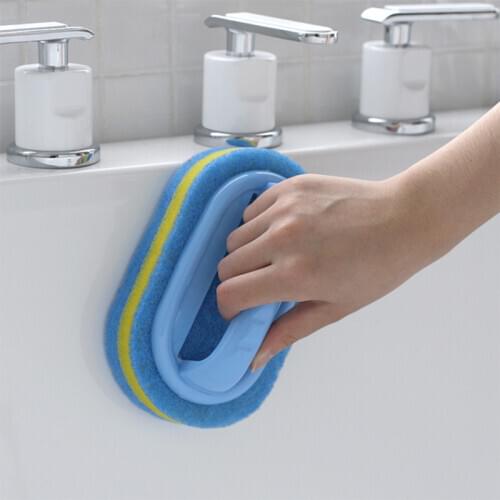 New Plastic Cleaning Brush with Handle for Kitchen Cleaning Bathroom Toilet Glass Wall Cleaning Tools Bathtub Window Cleaner