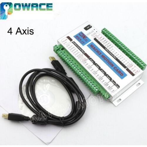 New Upgrade! 4 Axis XHC MK4 CNC Mach3 USB Motion Control Card Breakout Board 2MHz Support Windows 7, 10(32-bits)