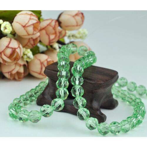 Wholesale 198pcs New Arrival Hot 6mm Loose Round Faceted Rondelle Green Glass Crystal Beads Spacer Bracelet jewelry making