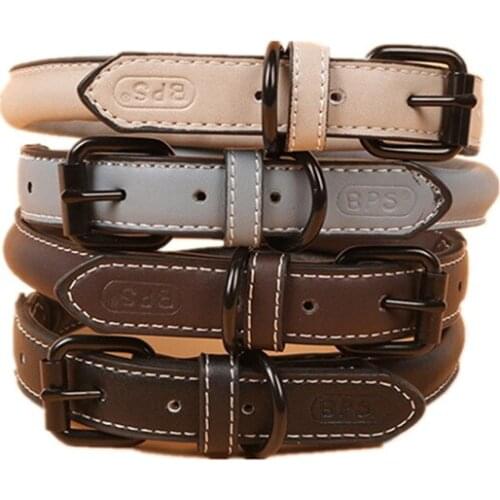 Pet Dog Collar PU Leather Personalized Leash Adjustable Pet Collar Small Medium Large Pets Teddy Bulldog Waterproof Dog Collar