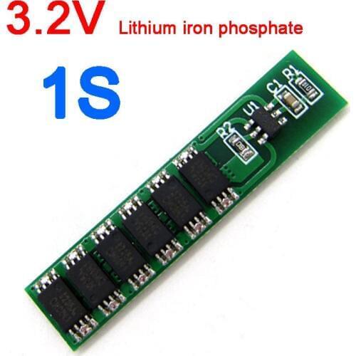 1S 12A 3.2V PCB BMS Protection Board For LiFe LiFePO4 Battery Cell PCM
