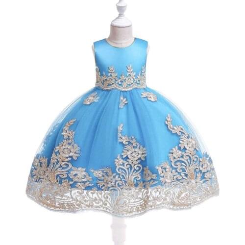 Summer Girls Dresses Flower Lace Mesh Dress For Girls Party birthday Present Princess Tutu Kids Clothes Toddler Girls Clothes