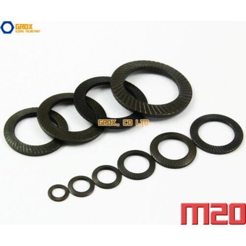 25 Pieces M20 Flat Lock Washer Shakeproof Washer 8.8 Grade Alloy Steel