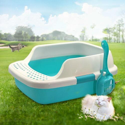 Pet Toilet Bedpan Anti Splash Cats Litter Box Cat Dog Tray with Scoop Kitten Dog Clean Toilette Home Plastic Sand Box Supplies