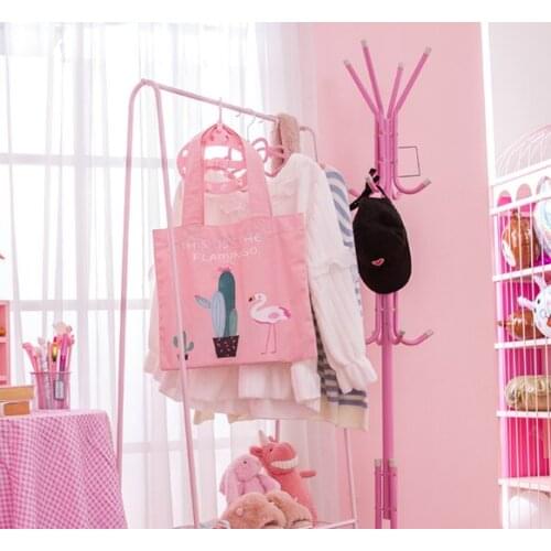 Floor balcony bedroom drying simple folding installation of single-pole type household cool hanging clothes shelf J05