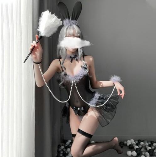 Bunny Girl Sexy Lingerie Anime Cosplay BDSM Bondage Costume Rabbit Bodysuit Erotic Outfit Sweet Gift For Girlfriend For Women